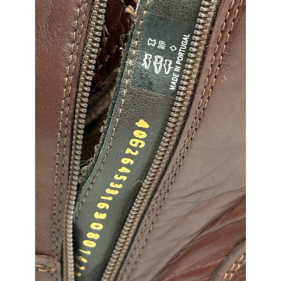 ECCO Touch 25 Lace Up Leather Boots Women’s 9.5 40 EU Side Zip Brown Bootie - Picture 9 of 15